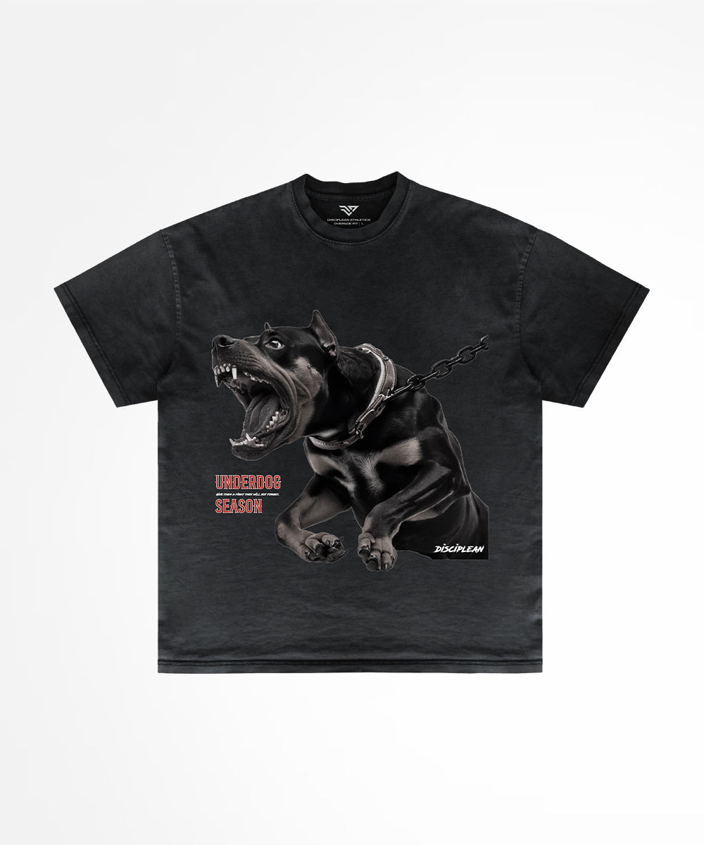 T-shirt oversize noir avec effet délavé vintage