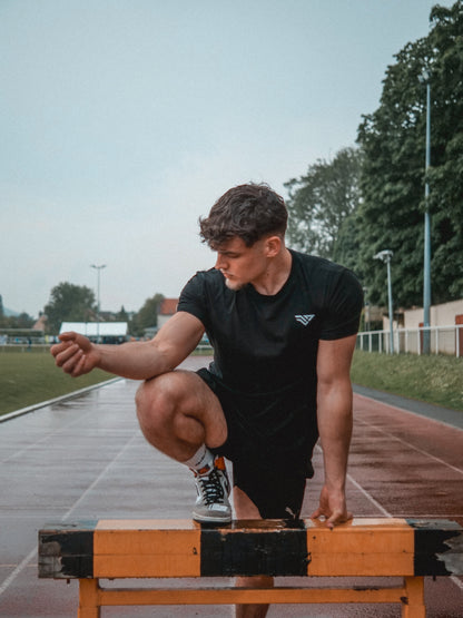 T-shirt de compression - Noir - Détails