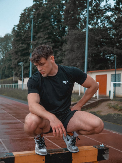 Tee shirt de compression - Noir - Stade