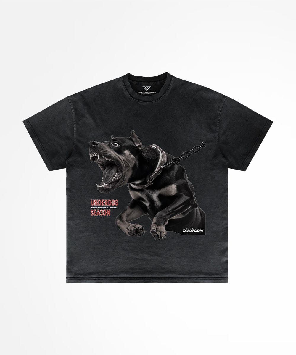 T-shirt oversize noir avec effet délavé vintage