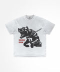 T-shirt oversize blanc avec effet délavé vintage